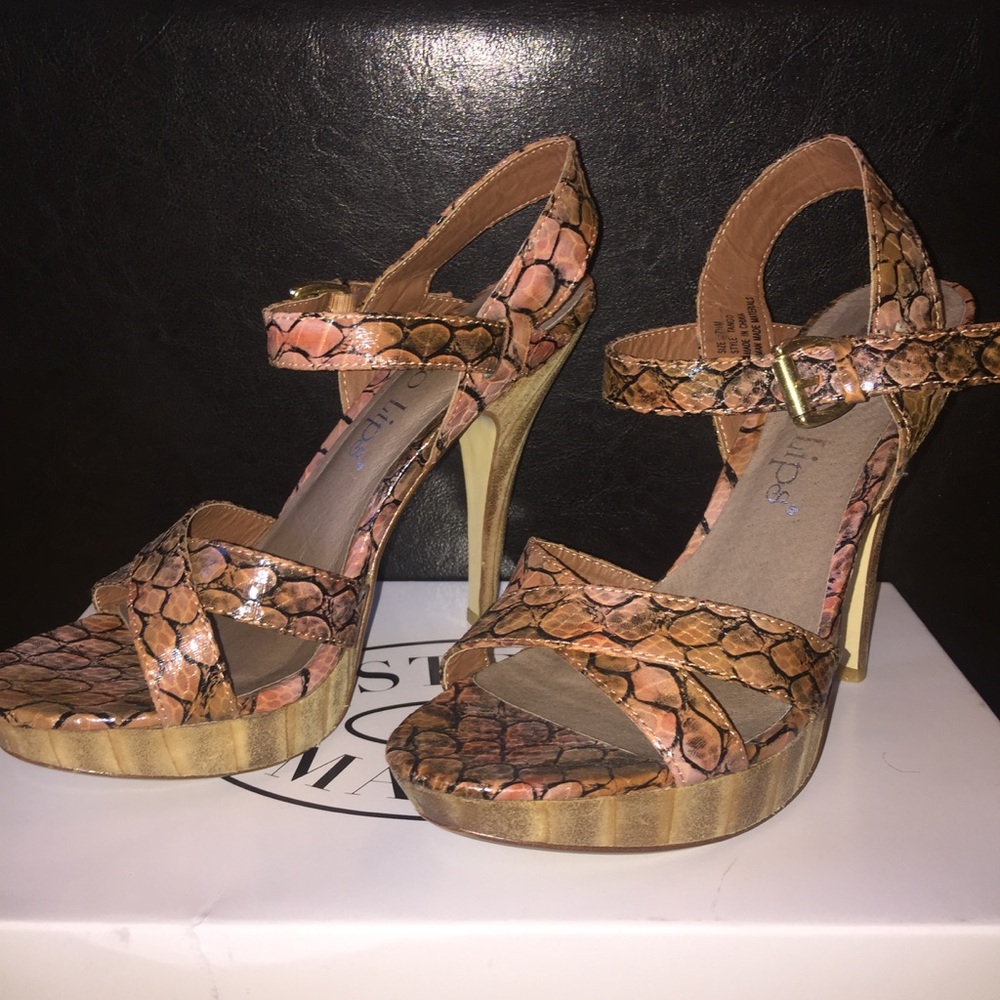 Flirty Tango Snake Skin Heels